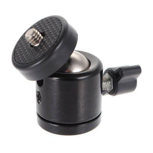 1/4" Swivel Mini Ball Head Screw Tripod Mount for DSLR Camera Camcorder Light Bracket, Pack of 1
