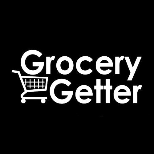 Funny Grocery Getter Vinyl Sticker, 6.5 x 3 inches