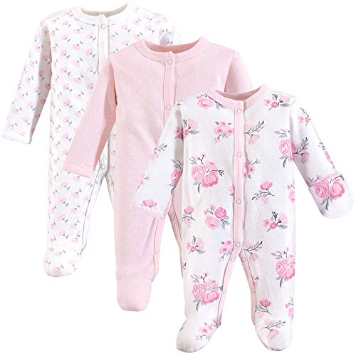 Uni   Cotton Preemie Sleep and Play Basic Pink Floral, Preemie