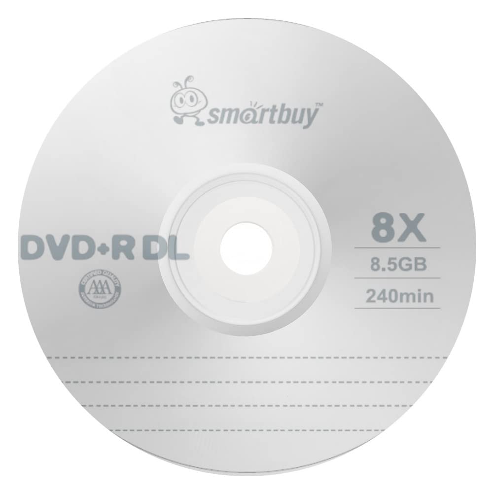 Logo 100 Pack DVD Plus R DVD+r Dl 8.5gb 8X Double Layer Blank Data Record 100 Discs Spindle
