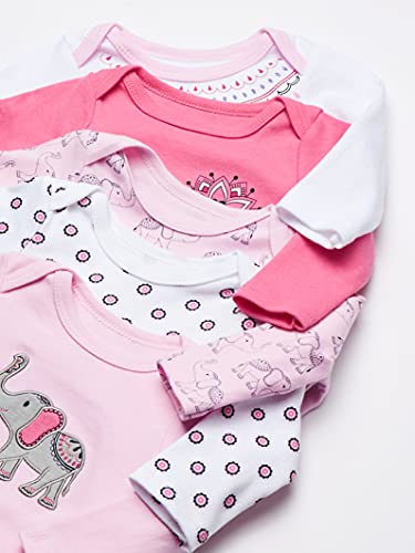 Uni   Cotton Long-Sleeve Bodysuits Boho Elephant, 0-3 Months