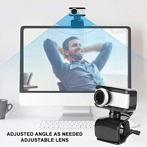 Computer Camera Compatible,480P Black Drive-Free Webcam PC Accessory Built-in Microphone for Video Call Recording Conferencing/Live Streaming