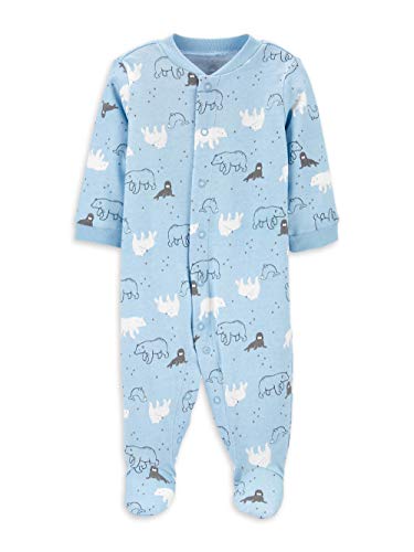 s Baby Boy s Bear and Seal Sleep and Play Pajamas  0-3 Months  Blue