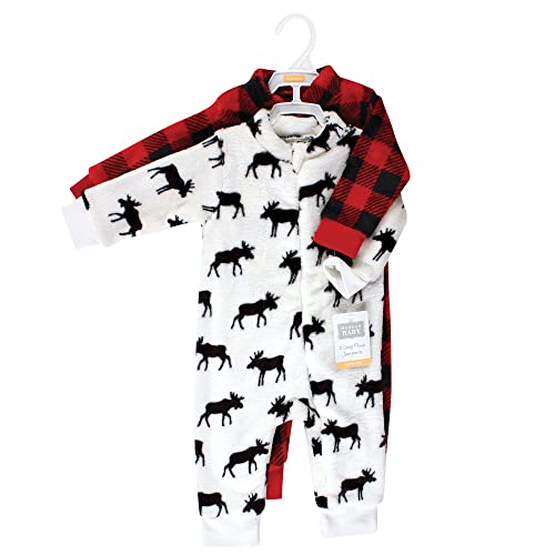 Uni   Plush Jumpsuits, Moose, 0-3 Months