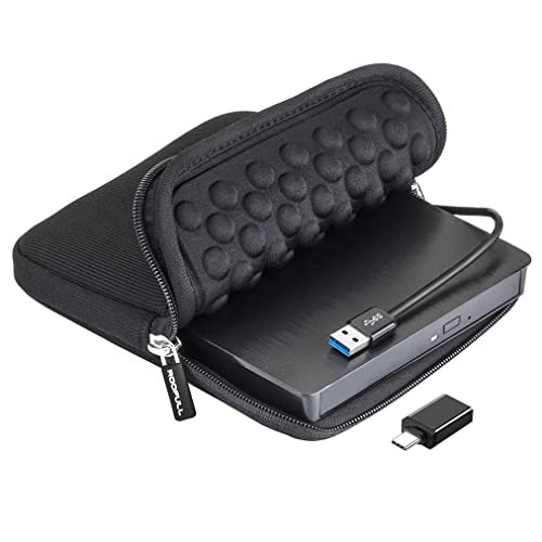 External USB 3.0 Type-C DVD/CD Drive with Case for Windows and Mac