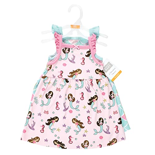 girls  Cotton Dresses, Mermaid Princess, 0-3 Months Casual Dress, Mermaid Princess, 3 Months US