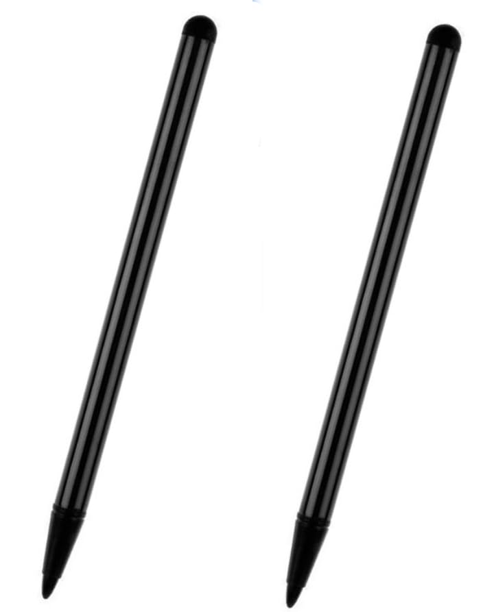 Set of two black stylus pens for touch screens