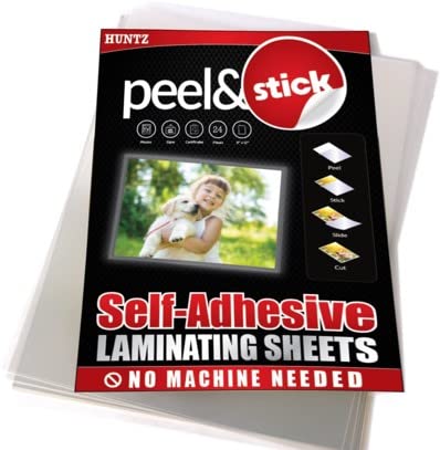 Pack of 24 clear letter size self-adhesive laminating sheets