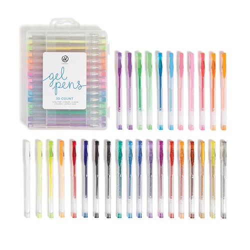 Set of 30 Metallic Gel Pens in Assorted Colors
