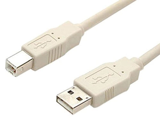 6 ft Beige USB 2.0 A to B Cable