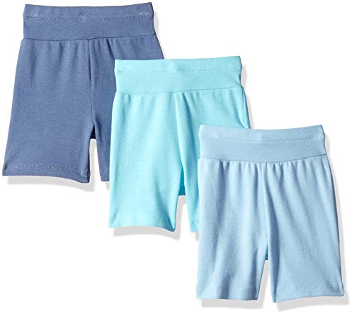Ultimate Baby Flexy 3 Pack Adjustable Fit Knit Shorts, Blues, 6-12 Months