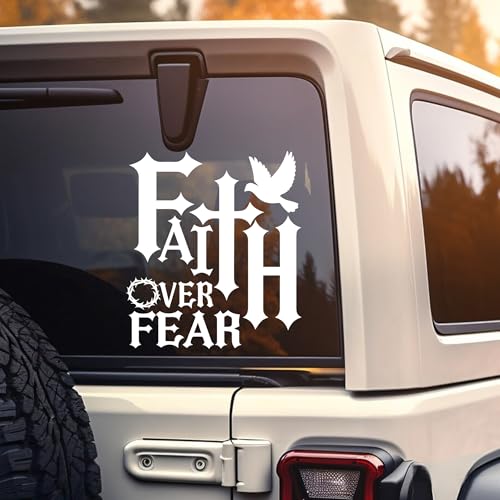 Faith Over Fear Vinyl Decal for Car and Wall