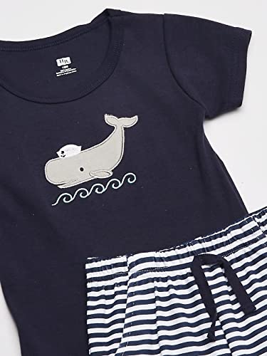 Uni   Cotton Bodysuit, Shorts and Shoe Set, Sailor Whale, 0-3 Months