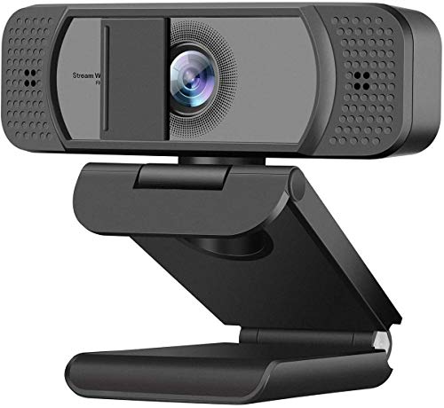 Webcam HD 1080p-Streaming Webcam with Privacy Cover for Desktop Computer PC,100 Wide-Angle View with Stereo Microphone, USB Webcam Plug and Play,Low-Light Correction
