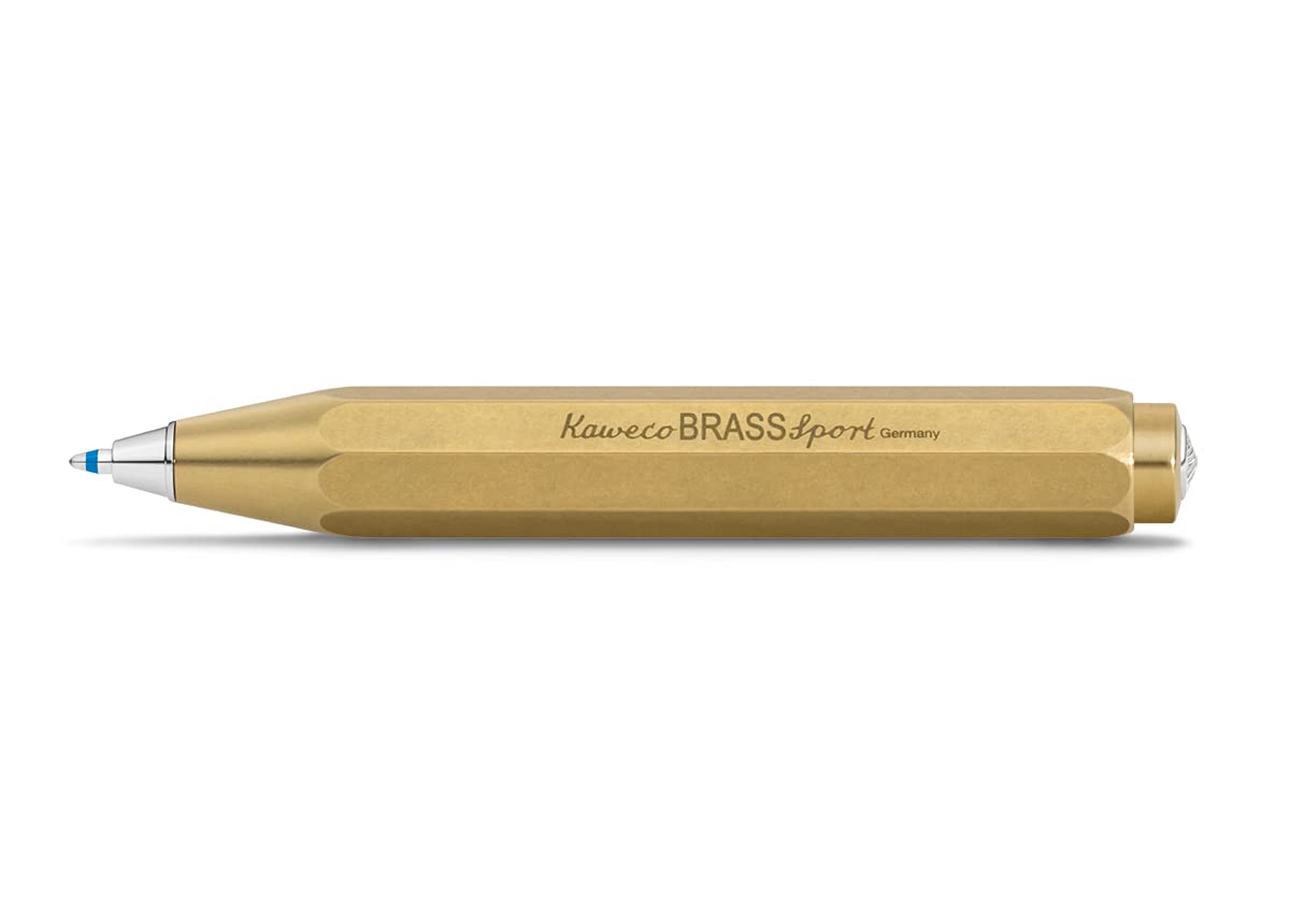 Brass Sport Retractable Ballpoint Pen in Tin Box
