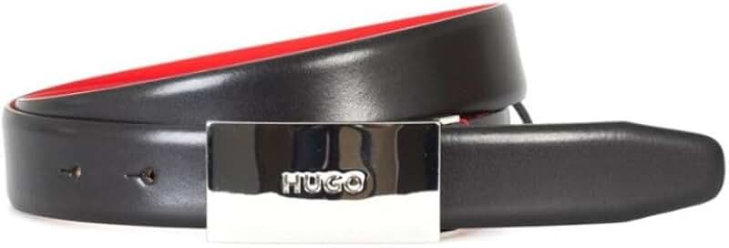 Men's Leather Belt with Plaque