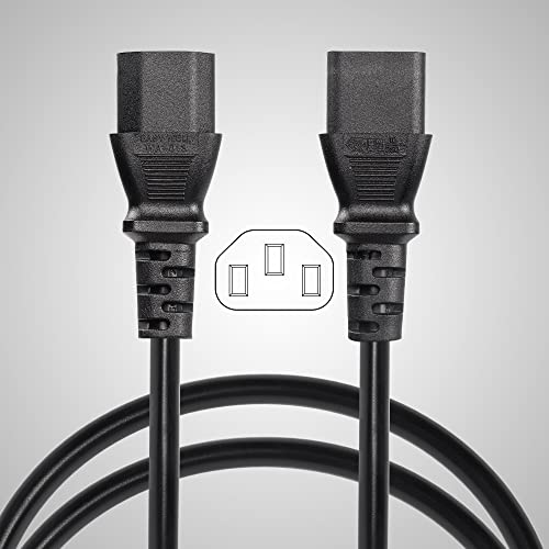 0.5m C13 to C13 Power Cable,18AWG 10A 250V IEC 320 C13 Female to C13 Female Computer Monitor PDU Power Conversion Cord(c13-c13)