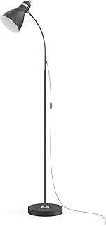Metal Floor Lamp with Adjustable Gooseneck for Living Room