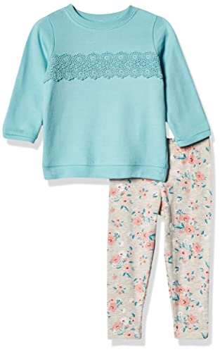 Baby Girls' 2 Pc Playwear Sets, Turquoise, 3M