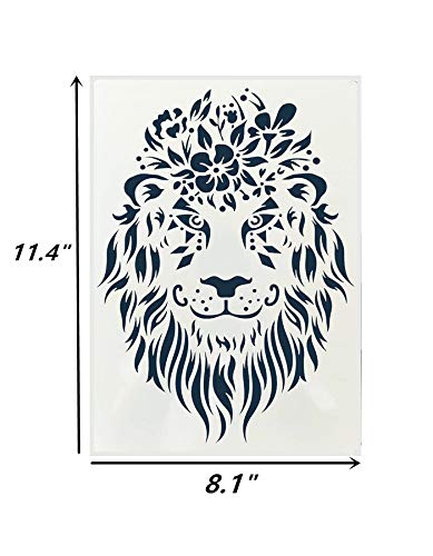 Animal Design Mylar Templates Set of 5 8.2" x 11.4"
