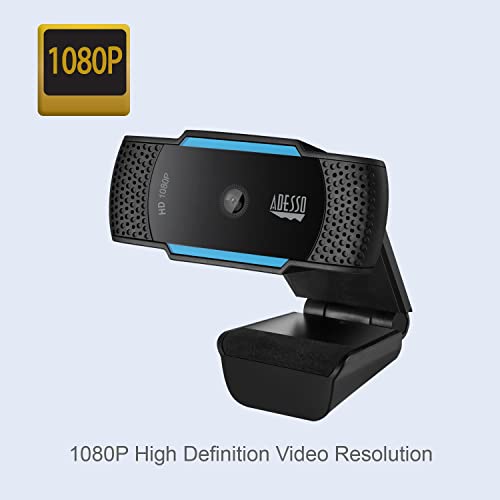 CyberTrack H5 1080p HD USB Auto Focus Webcam with Built-in Dual Microphone