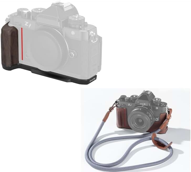 Wooden Handgrip and Camera Case Kit for Nikon Z f
