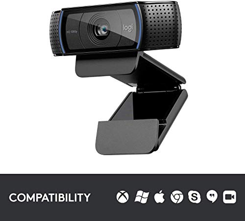 Webcam C920S HD Pro with Privacy Shutter - 1080p Streaming Widescreen Video Camera - Built in Microphone for Recording