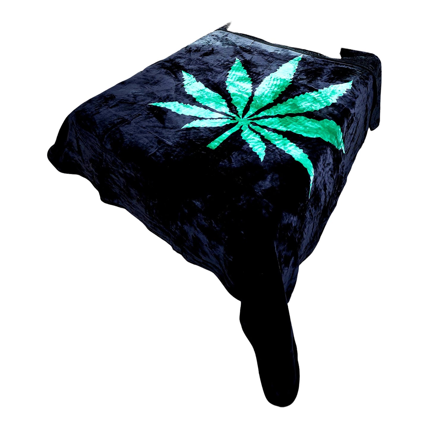 CozyLeaf Queen Size Blanket - Ultimate Stoner Decor, Pot Leaf Design, Perfect Throw for Adults, Ideal Marijuana Gift