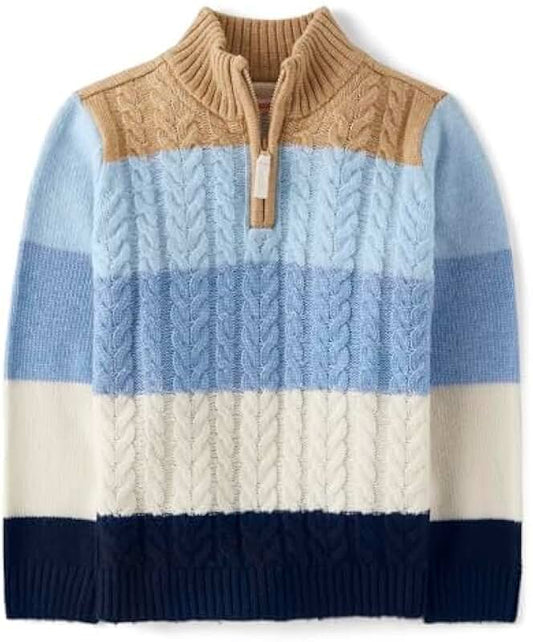 Baby Boys' Long Sleeve Half Zip Sweater