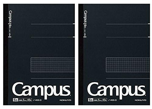 Business Grid Notebook, 40 Sheets, Black Cover, Pack of 2