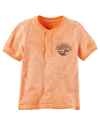 Carter s Baby Boys  Sunwashed Henley, 3 Months Orange