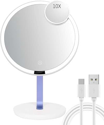 9.65-inch Lighted Makeup Mirror with Touch Control