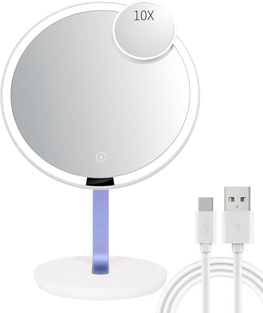 9.65-inch Lighted Makeup Mirror with Touch Control
