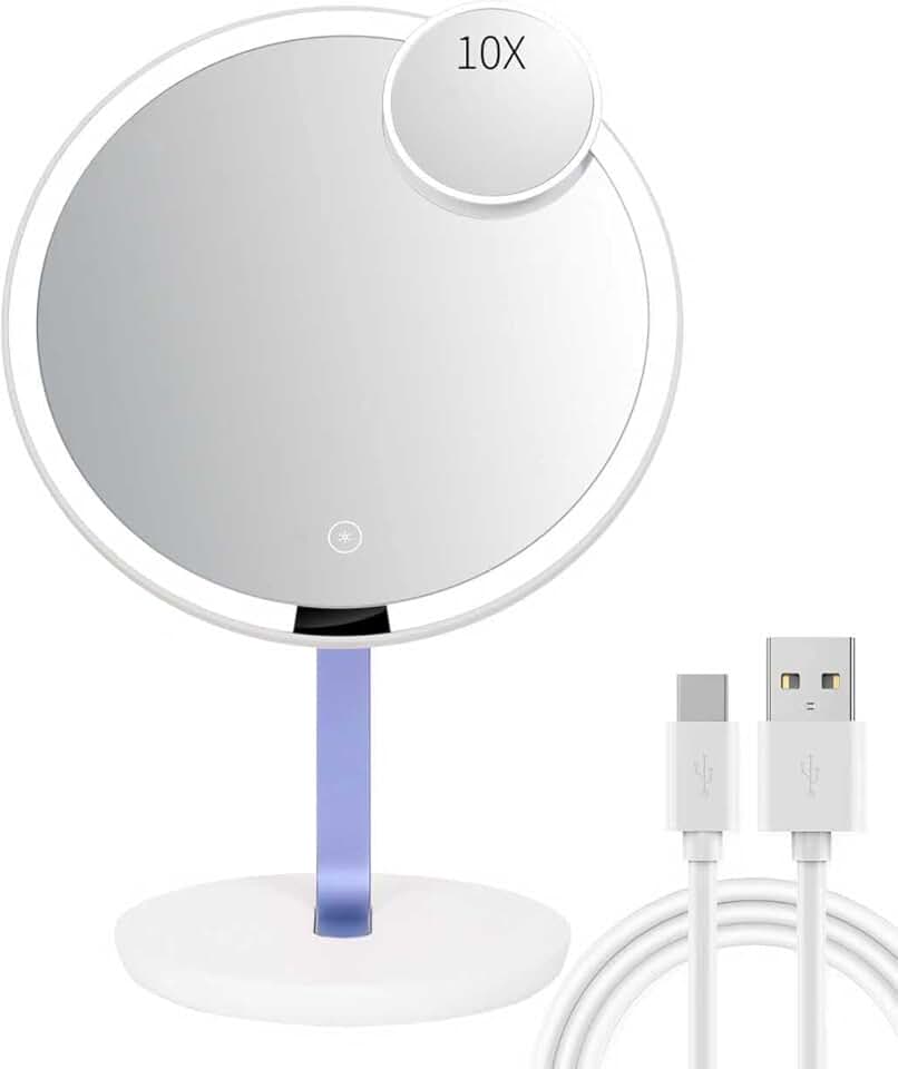 9.65-inch Lighted Makeup Mirror with Touch Control