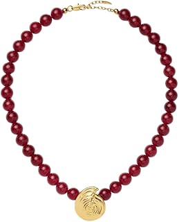 Elegant Spiral Shell Beaded Pendant Necklace for Women