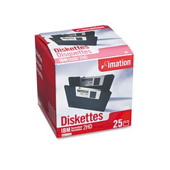 IMATION 3.5 Inch Diskettes IBM-Formatted DS/HD 25/Pack Low Torque Reduces Diskette Drive Wear