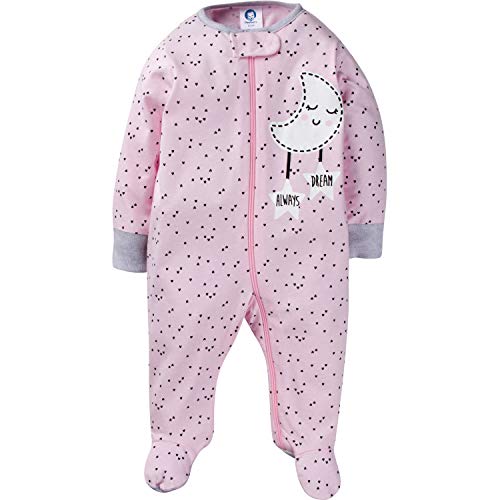 Baby Girls' 4 Pack Sleep 'N Play Footie, Cloudy, 0-3 Months
