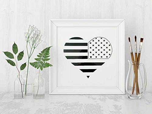 Large Patriotic Flag and Map Mylar Template 12x12 inches