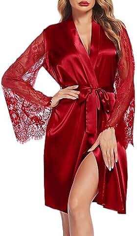 Women's Satin Kimono Robe for Wedding Party