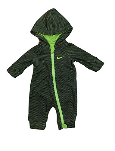 Baby s Long Sleeve Hooded Fleece Coverall  Black 56F753-023  Green, 3 Months
