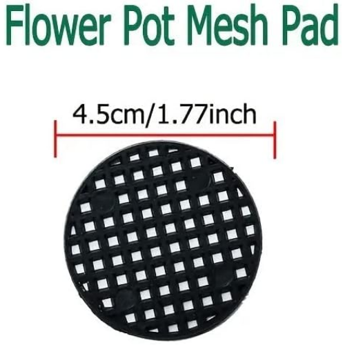 MODAIO-30/PCS Flower Pot Gasket, Mesh Pad, Fleshy Flower Pot, Leakproof Soil Pad, Round Plastic Breathable Mesh Pad, Small, Medium and Large Flower Pot, Mesh Pad-Black