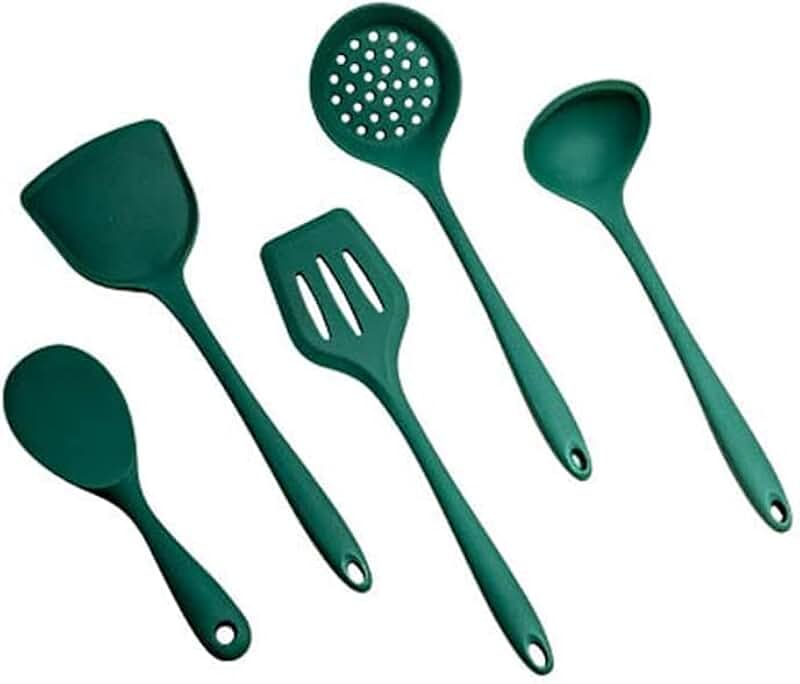 11-Piece Silicone Kitchen Utensil Set in Green