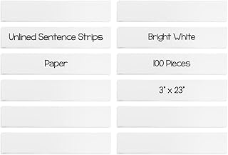 Unruled White Sentence Paper, 3" x 23", Pack of 250