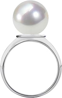 Sterling Silver Shell Pearl Bead Adjustable Ring