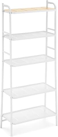 5-Tier Wide Storage Organizer with Bamboo Accent