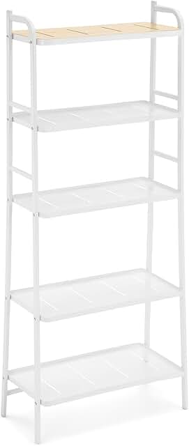 5-Tier Wide Storage Organizer with Bamboo Accent