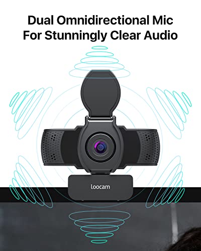 1080P Webcam with Microphone, HD Web Cam, Streaming Webcam with Privacy Cover, 90 Wide Angle Computer Camera, USB Webcam Plug and Play for Video Calling, Conference, PC/Mac/Desktop/Laptop