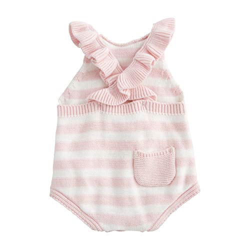 Baby Boys  Knit Pink Stripe Bubble, 3-6 Months