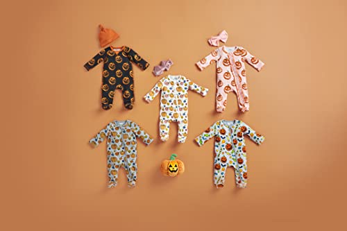 Girls' Pumpkin Sleeper and Headband Set, Cream, 0 Months/3 Months