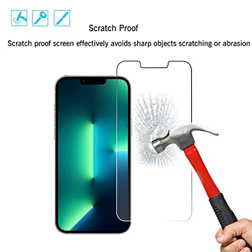 Glass Screen Protector Compatible for iPhone 14 Plus/iPhone 13 Pro Max [6.7 Inch Display], 3 Pack Case Friendly Tempered Glass